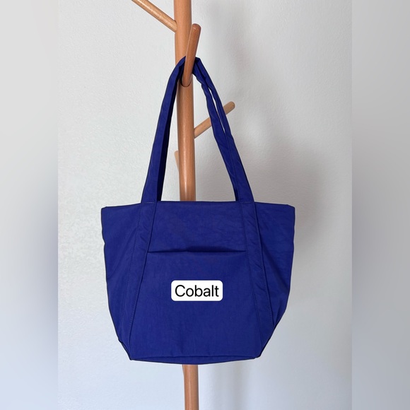 Handmade Water Repellent Nylon Tote Bag Minimalist Shoulder Hobo Purse - Picture 6 of 17